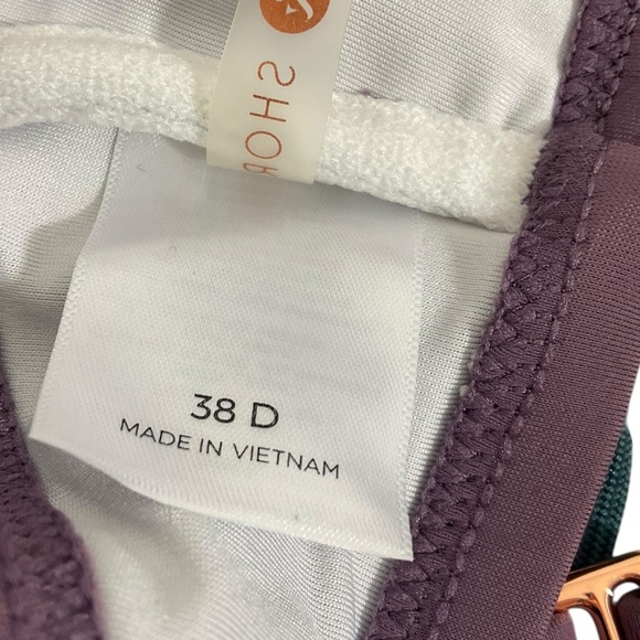 Shade & Shore Purple Crochet Halter Bikini Swim Top size 38D - Picture 11 of 11